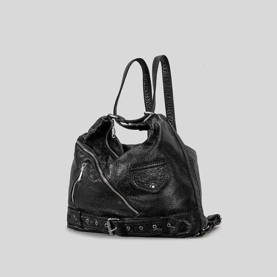 Designer Bag Designer Bag Punk Motorcycle Belt Deco Women Shoulder Crossbody Bags Vintage Multifunctional Large Capacity Tote