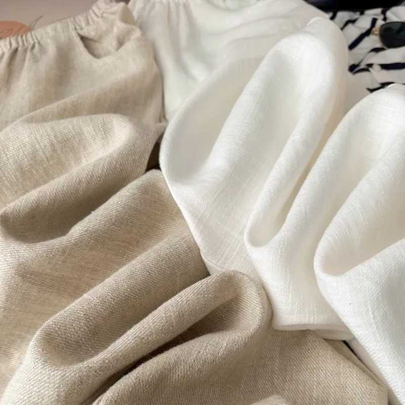 Washed Linen Wide Leg Pants Casual Cotton Linen Loose Feel Womens New Style Comfortable Loose Fit Trousers FashionableXJ250616