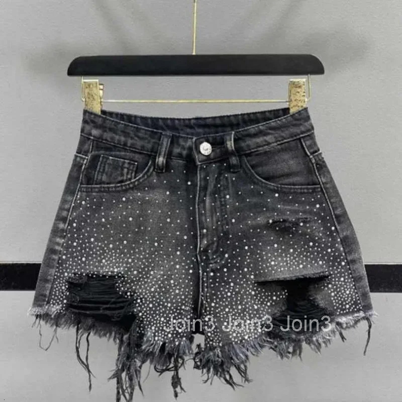 2025 Summer Ripped Short Jean Pants Woman Classic Wide Denim Shorts for Women Stretchy Y2k Vintage New In Comfy Fashion Clothing