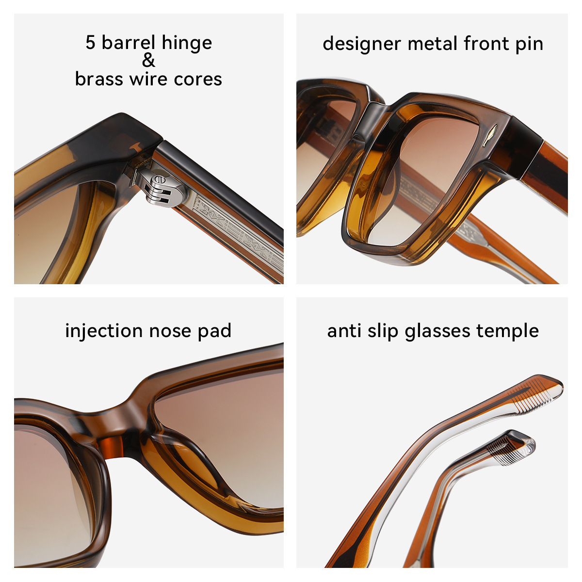 High-Quality Polarized for Men, Stylish Women's UV Protection Sunglasses with Pin Insert