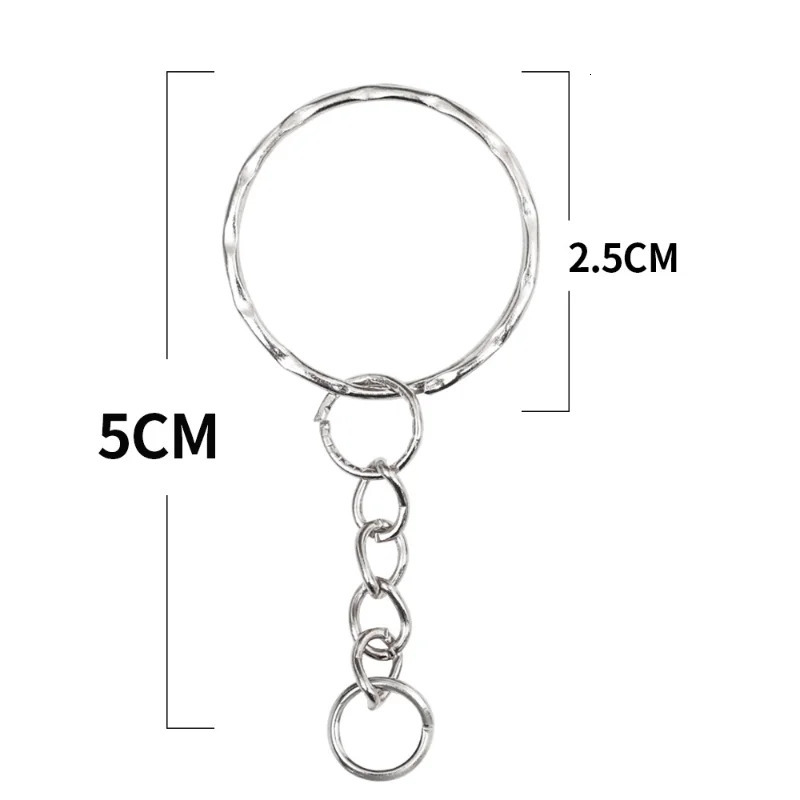 20100pcs Metal Blank Keyring Keychain Split Rings Keyfob Key Lobster Clasp Chain Pendant Stainless Steel 250606