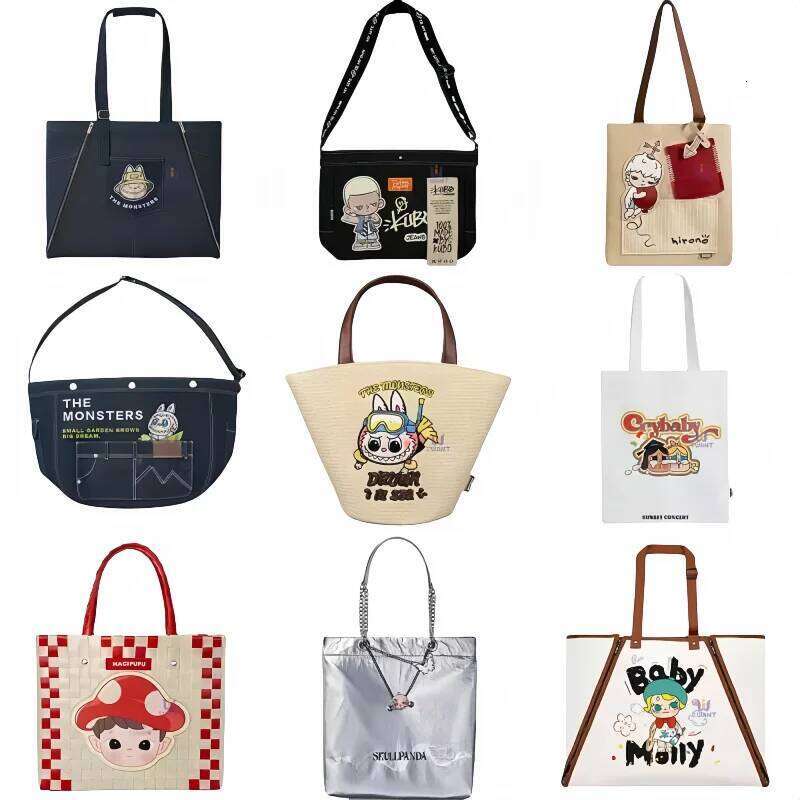 2025 New Original Labubu Spring Wilderness Home Series Crossbody Case Handheld Storage Bag Peripheral Gift Figure Trendy Toy