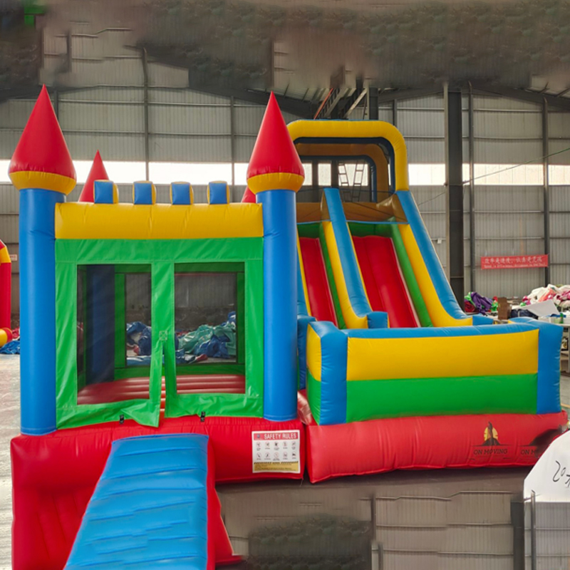 Children's Inflatable Castle Home Children's Water Spray Castle Inflatable Slide Indoor and Outdoor Inflatable Trampoline Combination