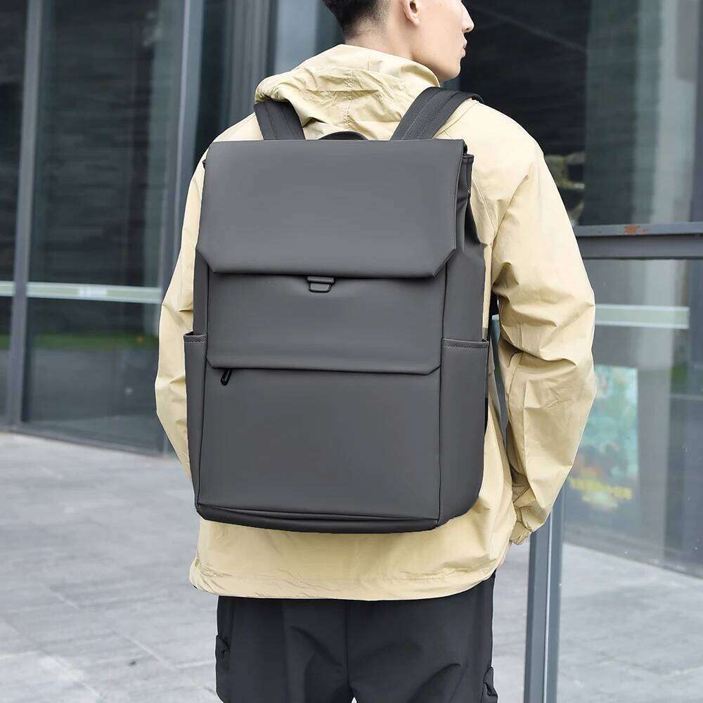 Minimalist Men's Waterproof Flap - Style Laptop Backpack For Work And Daily Errands