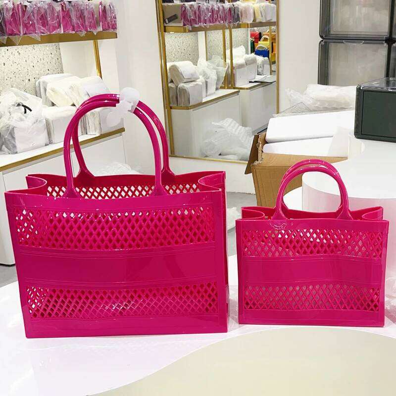 Women's Bags Designer Fashion Jelly Buns Tote Bags For Women Designer Handbag And Purse New In PVC Hollow Out Top Handle Underarm Shoulder