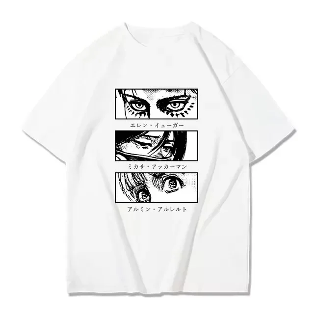 T-shirt Cotton Women Men Attack on Titan T Shirt Kawaii Cartoon Titans Attack Tees Summer Tops Tee Japanese