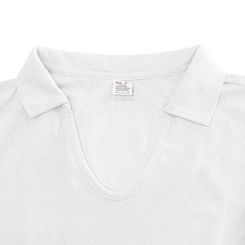 2025 Men's Polos Men's ClothingTees t shirts Heavyweight simple and casual V-neck design loose and trendy POLO shirt with short sleeves Euro