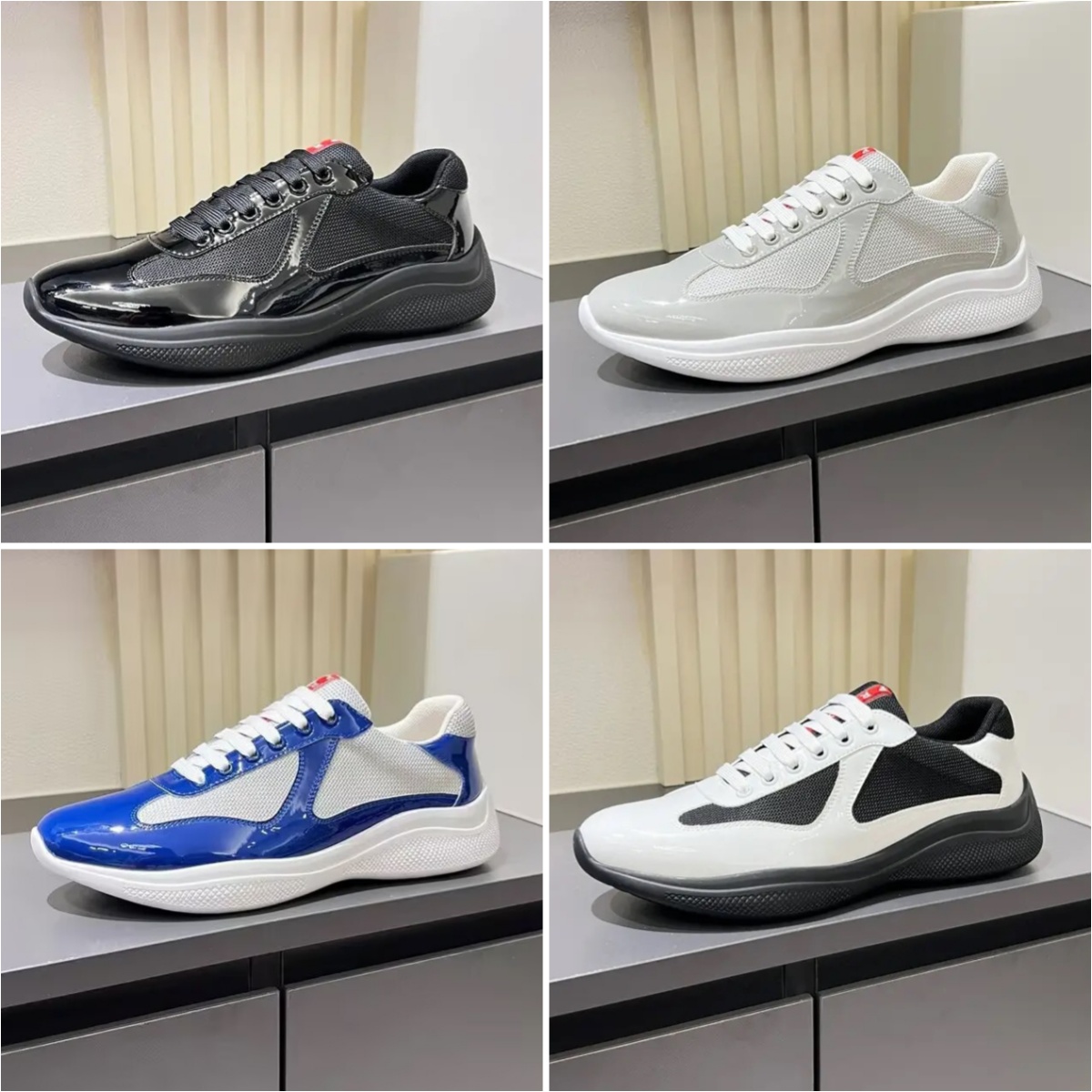 2025 Best Selling Designer Mens Casual Shoes Colorful Patent Leather Mesh Casual Daily Walking Shoes Free Shipping
