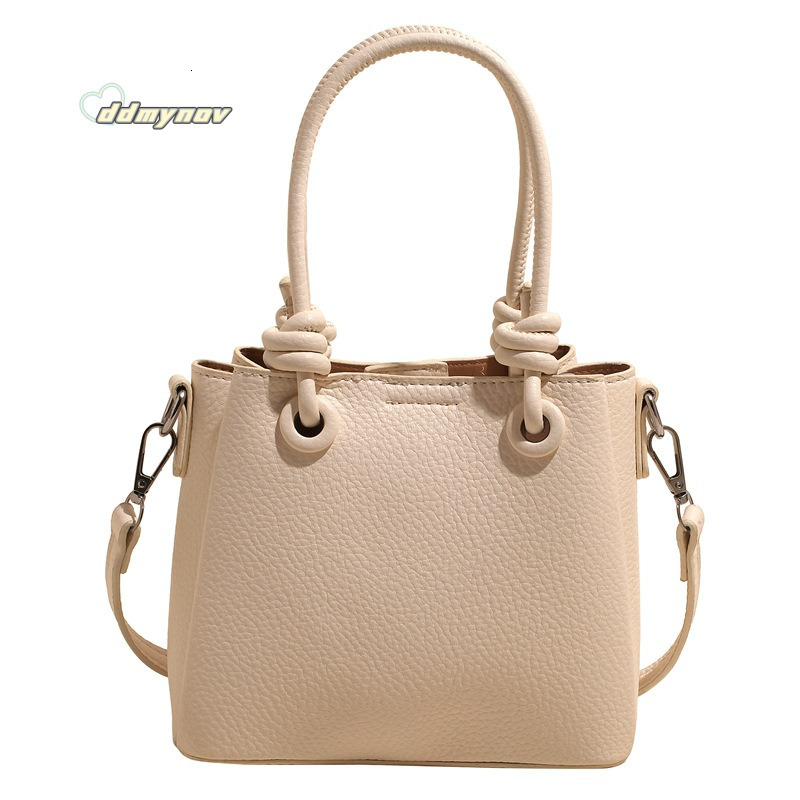 Bucket for Women 2025 Spring New Niche Lychee Handbag Simple Texture Versatile Shoulder Crossbody Bag Trendy ddmynov ddmynov