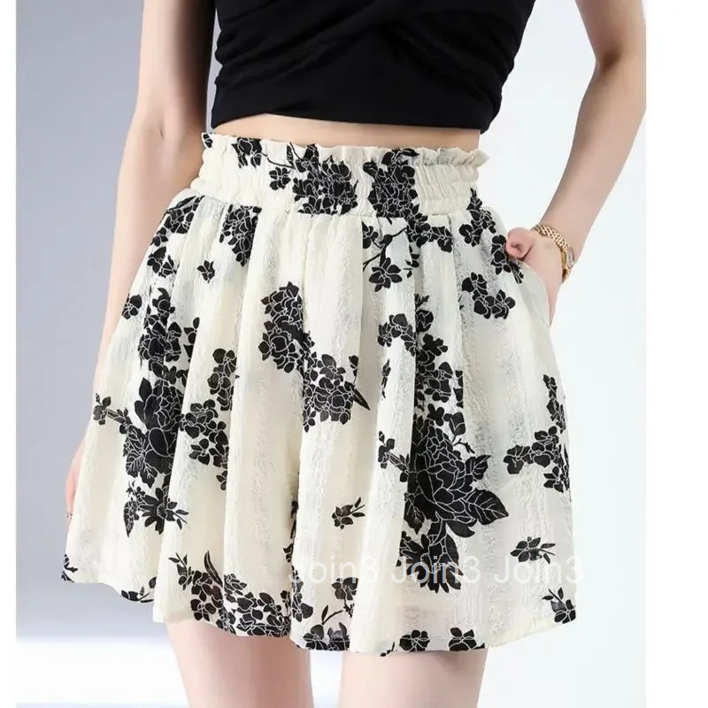 Casual Female Short Pants Elastic Waist Womens Shorts Wide Summer Elasticty Classic Youthful Hot Outfits Wholesale Comfy Cheap