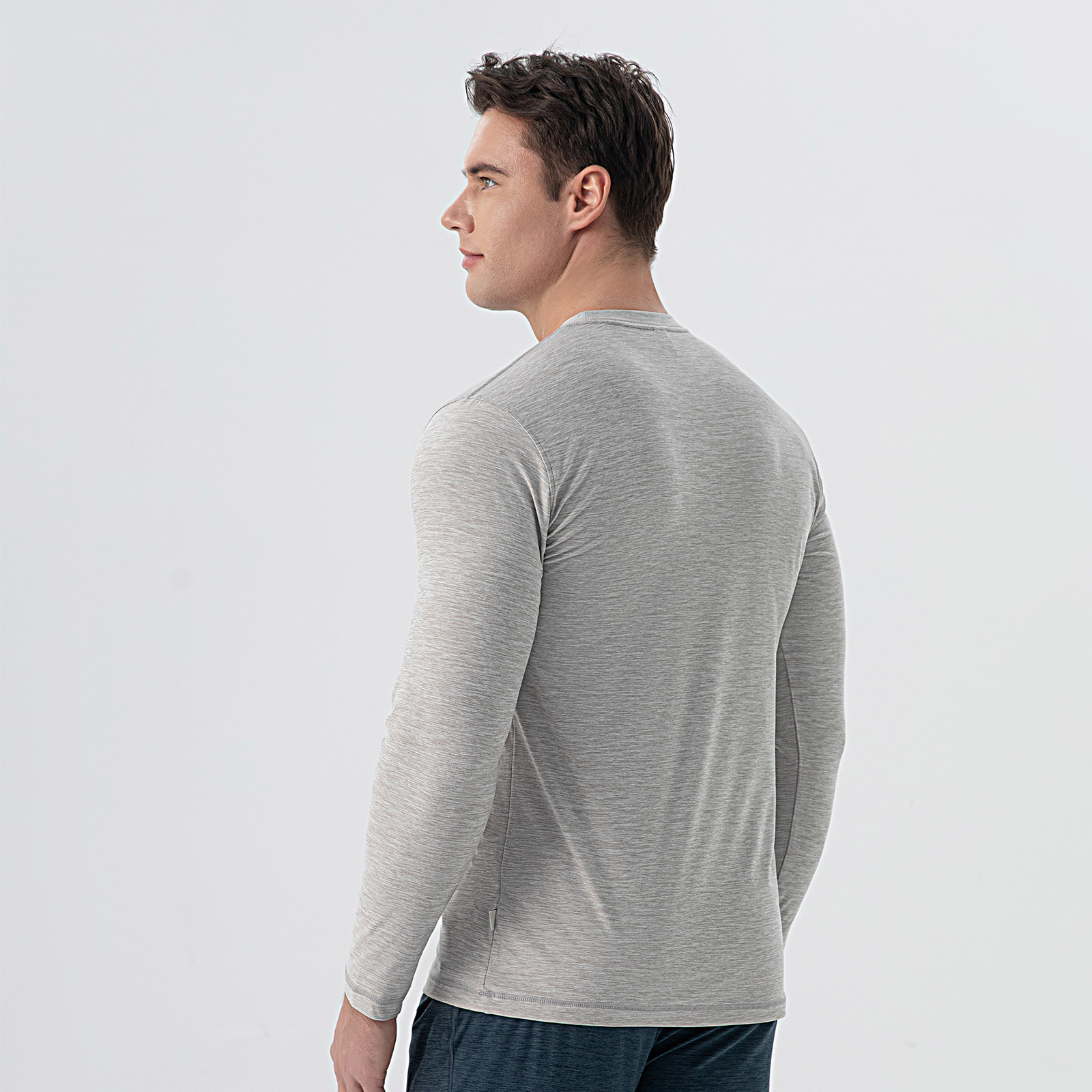 Elegant Men's Heathershade Linen Mixture Casual Shirt with Full Sleeves