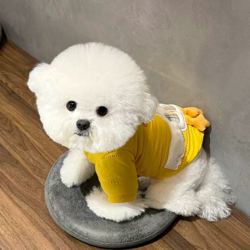 T476Pullable pet cotton coat Teddy Bichon Pomeranian Yorkshire cat small dog winter dog clothes thickened