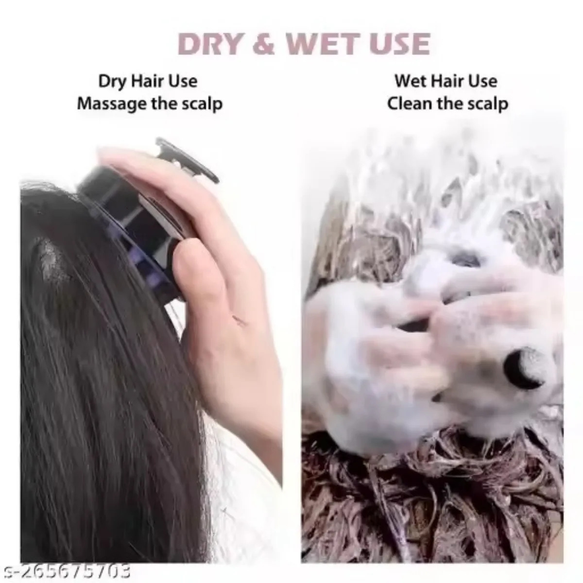 Head Cleansing and Massage Wet Dry Scalp Brush Soft Cushioned Airbag Noninvasive Deep Conditioning 250605