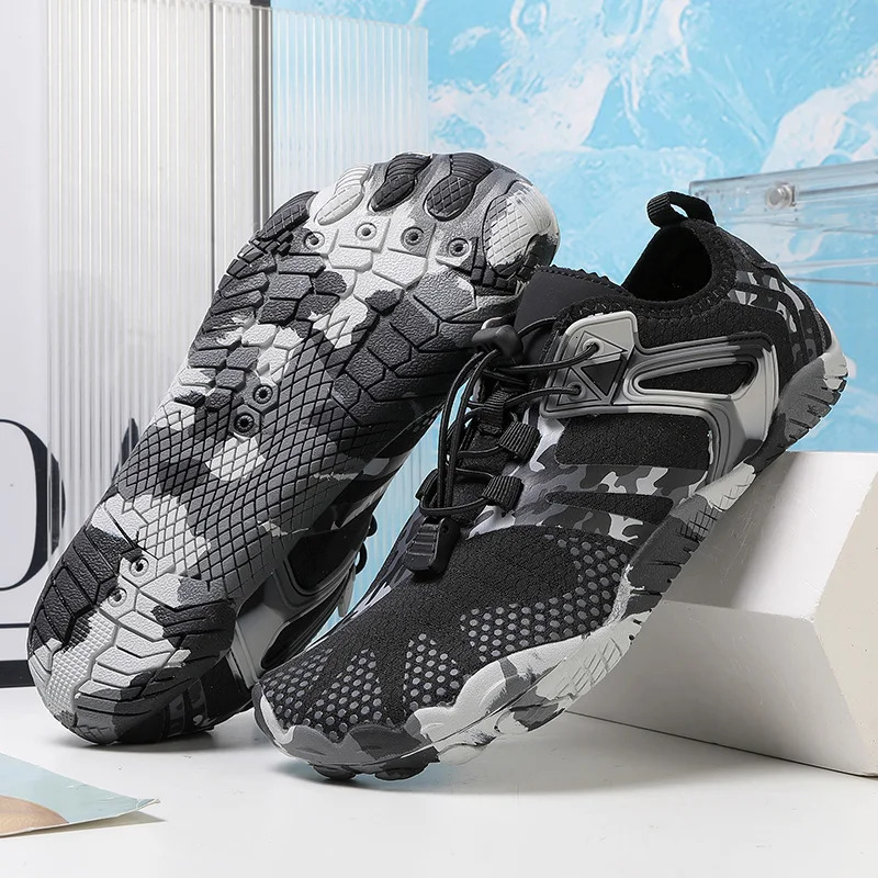 Outdoor Beach Aqua Shoes Quick Dry Upstream Wading Shoes Breathable Creek Tracing Water Shoes Non-Slip Five Finger Shoes 250613