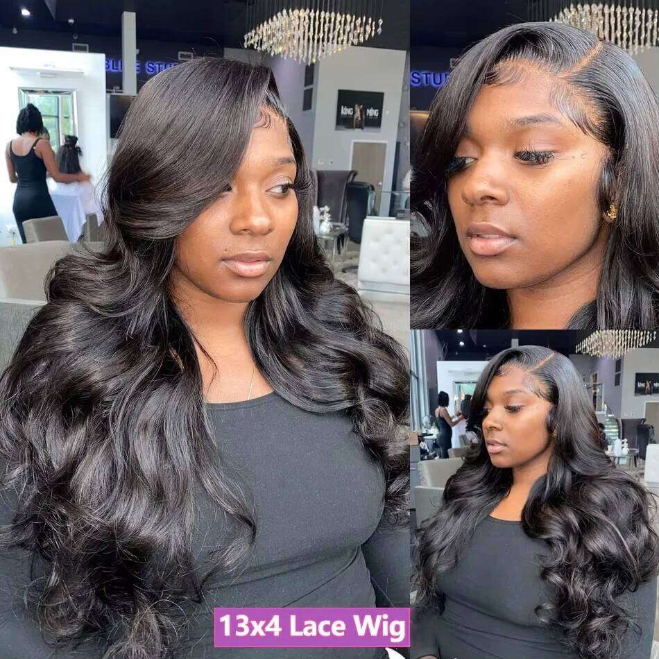 250% Density 13x4 13x6 Transparent Frontal Brazilian Hair 36 Inch Body Wave Front Wig 5x5 Glueless Hd Lace Wigs