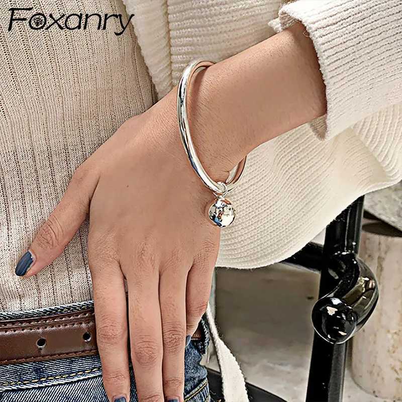 Foxanry Minimalist Stamp Glossy for Women New Trendy Creative Ball Pendant Party Jewelry Gifts Wholesale Z250616