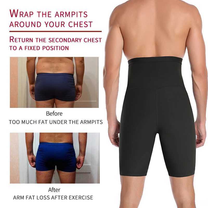 Tummy Control Leggings Lose Weight Man Thermal Sauna Sweat Half Pants Burns Fat Abdomen Reducer Fitness Slimming Body Shaper Men W250616