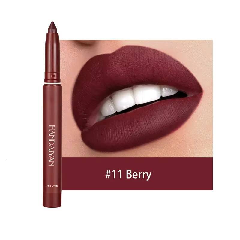 Lipstick Lips Dye Marker Pen Long-lasting Hydrating Waterproof Matte Lip Gloss Lipliner Contour Non-stick Cup Lipsticks Cosmetic happy
