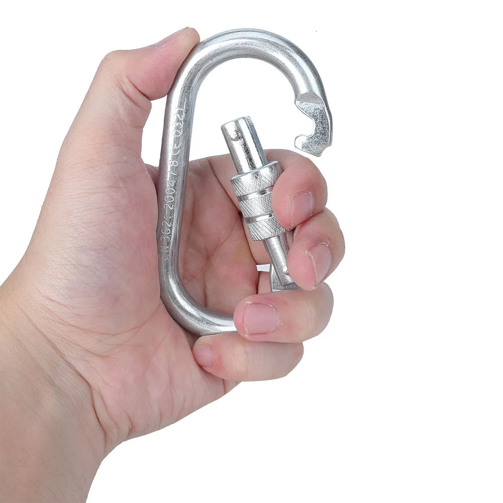 25KN Climbing Safety Lock High Strength Alloy Steel Rescue Carabiner O shaped Buckle Rock Supplies 250611