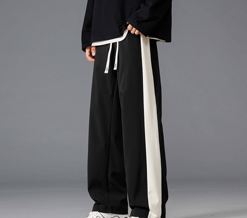 Men's Loose-Fit Cargo Pants with Ankle Tie - Sporty Casual Long Trousers, Summer Thin Style, Trendy Versatile Nine-Point Pants