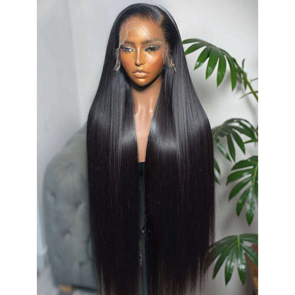 30 40 42 Inch Front Wigs Human Hair Bone 5x5 Closure Brazilian Straight Hd Lace Frontal Wig 13x6 13x4