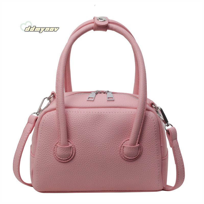 Niche Design Korean Style Lychee Pattern Handbag for Women 2025 Spring New Fashion Versatile Shoulder Crossbody Bag ddmynov