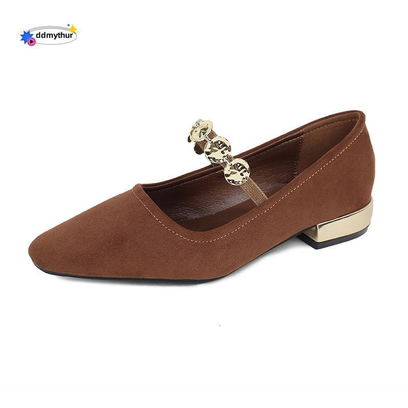 6328 Su Yinyin Same Style Jiangnan Girl ~ Square Toe Small Coin Flat Mary Jane Women Duobao Shoes Commuting ddmythur
