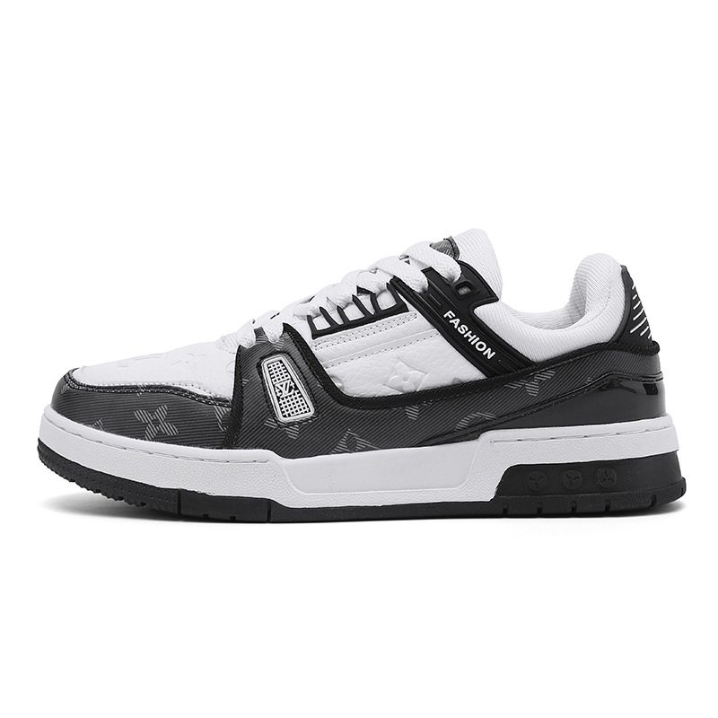 White shoes for men and women, made of PU leather same style high version all-match shoes New style in 2025 thick-soled height-increasing sneakers laz