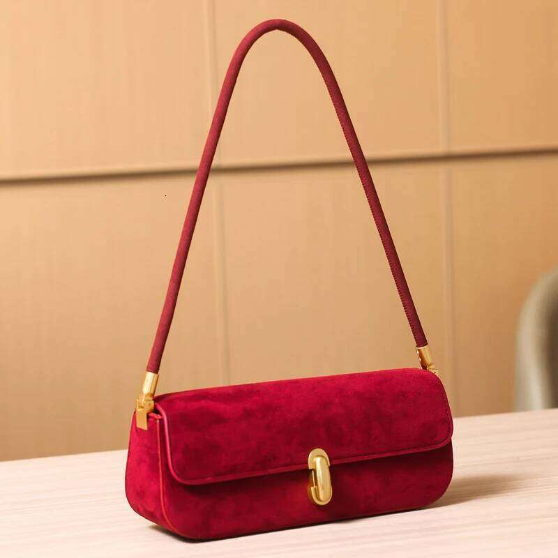 Women's Bags Designer Vintage Faux Suede Box Bags For Women Designer Handbags And Purses New In PU Lock Decoration Small Underarm Shoulder
