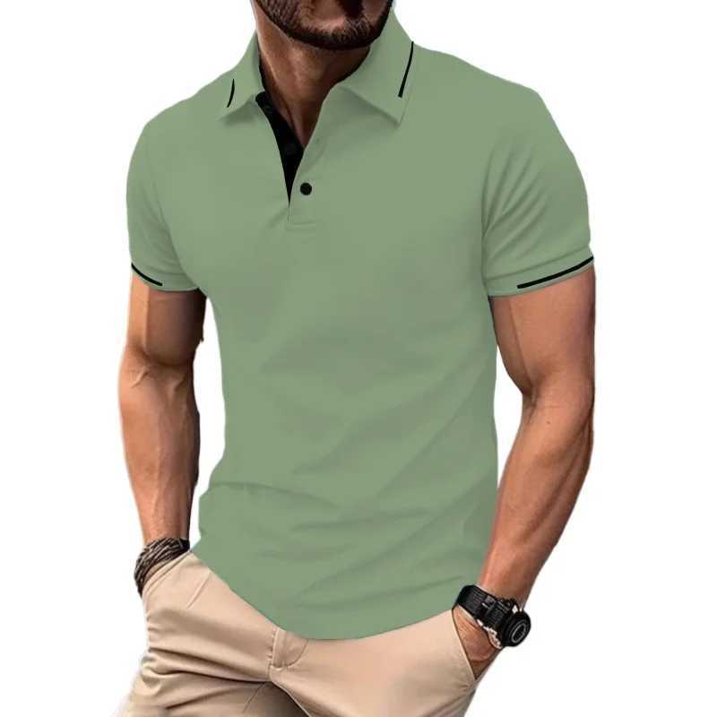 Summer Mens Casual Polo Shirts Classic Short Sleeve Golf Shirt Fashion Button Top Outdoor Lightweight Streetwear W250616