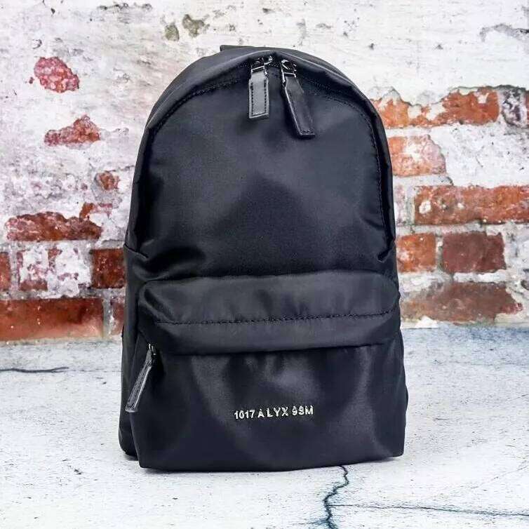 1017 ALYX 9Sm Double Zipper Tactical Chest Satchel Men's And Women's Tide Hip Hop Backpack 1:1 Student Trend Bag Black