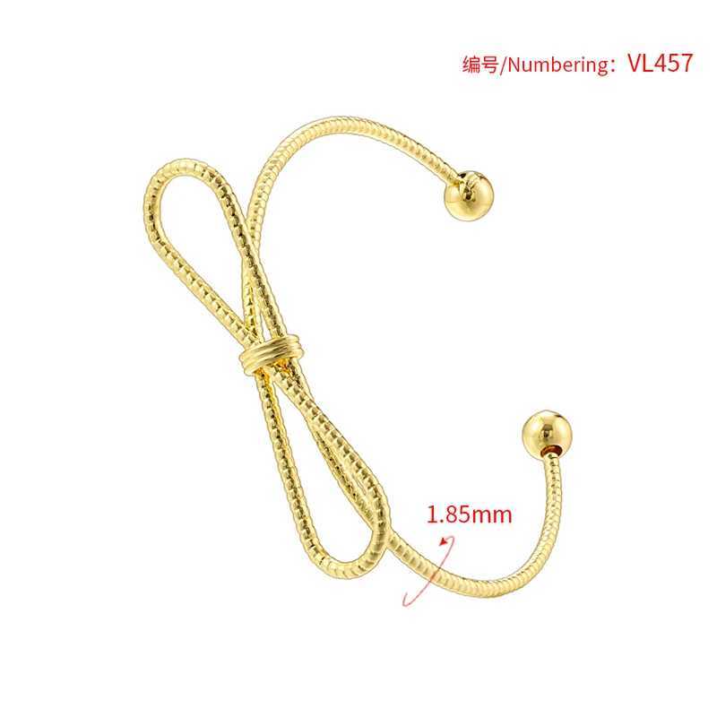 ZHUKOU 18k Gold Plated Simple Fashion Lady Bow Adjustable Womens Wholesale VL457 VL458 Z250616