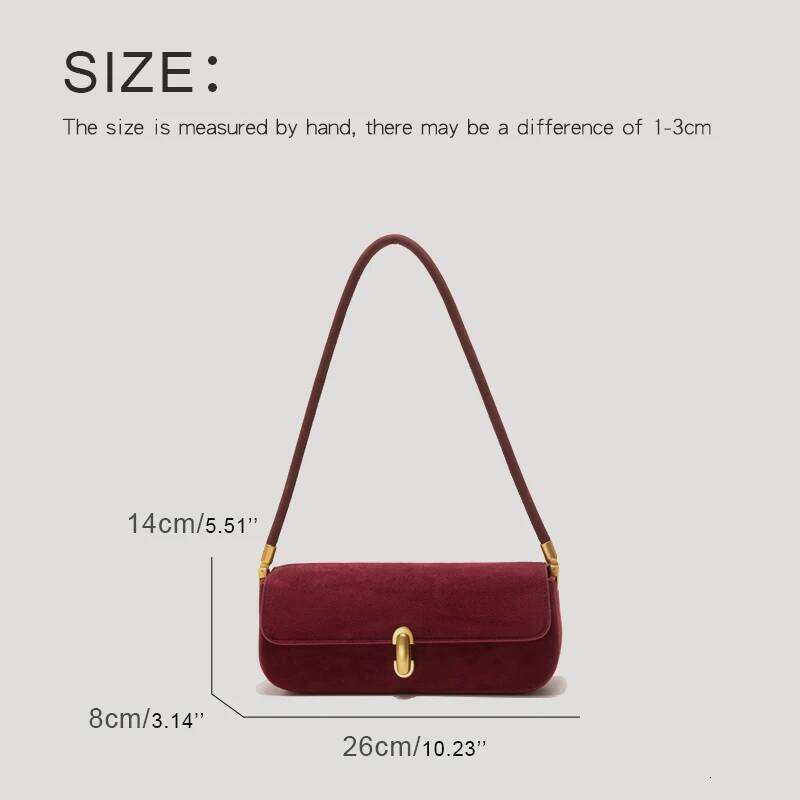 Women's Bags Designer Vintage Faux Suede Box Bags For Women Designer Handbags And Purses New In PU Lock Decoration Small Underarm Shoulder