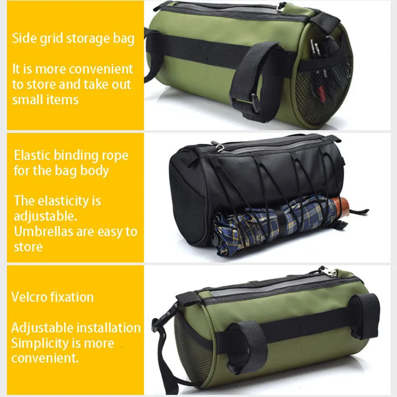 2L 5L Bike Handlebar Bag Bicycle Front Bag Shoulder Bag Storage Bag with Shoulder Strap for Road Mountain Bike Cycling Travel 250610