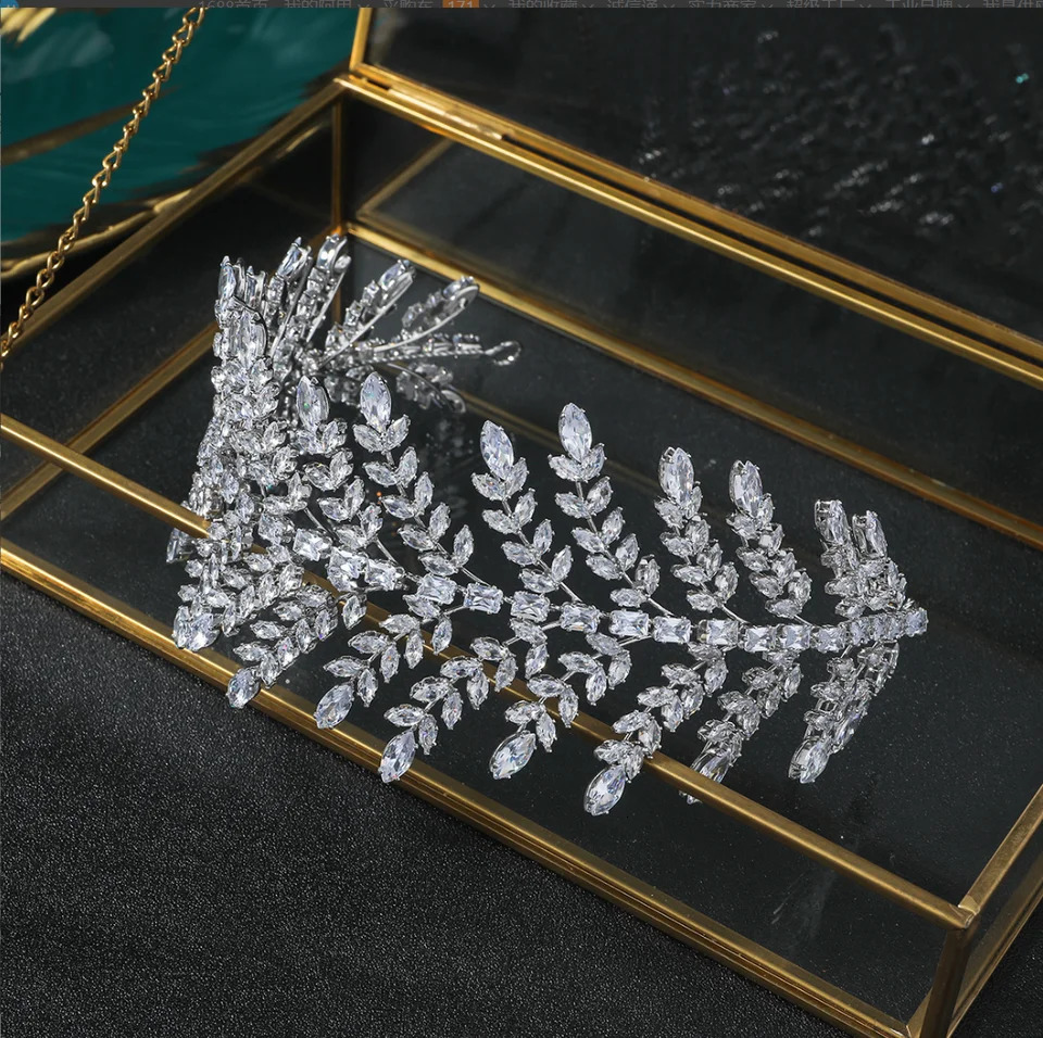 Wedding Hair Accessorie Bridal Headband Cubic Zirconia Bride Tiara Crown Prom Party Crowns For Women Bridal Hair Pieces 250610
