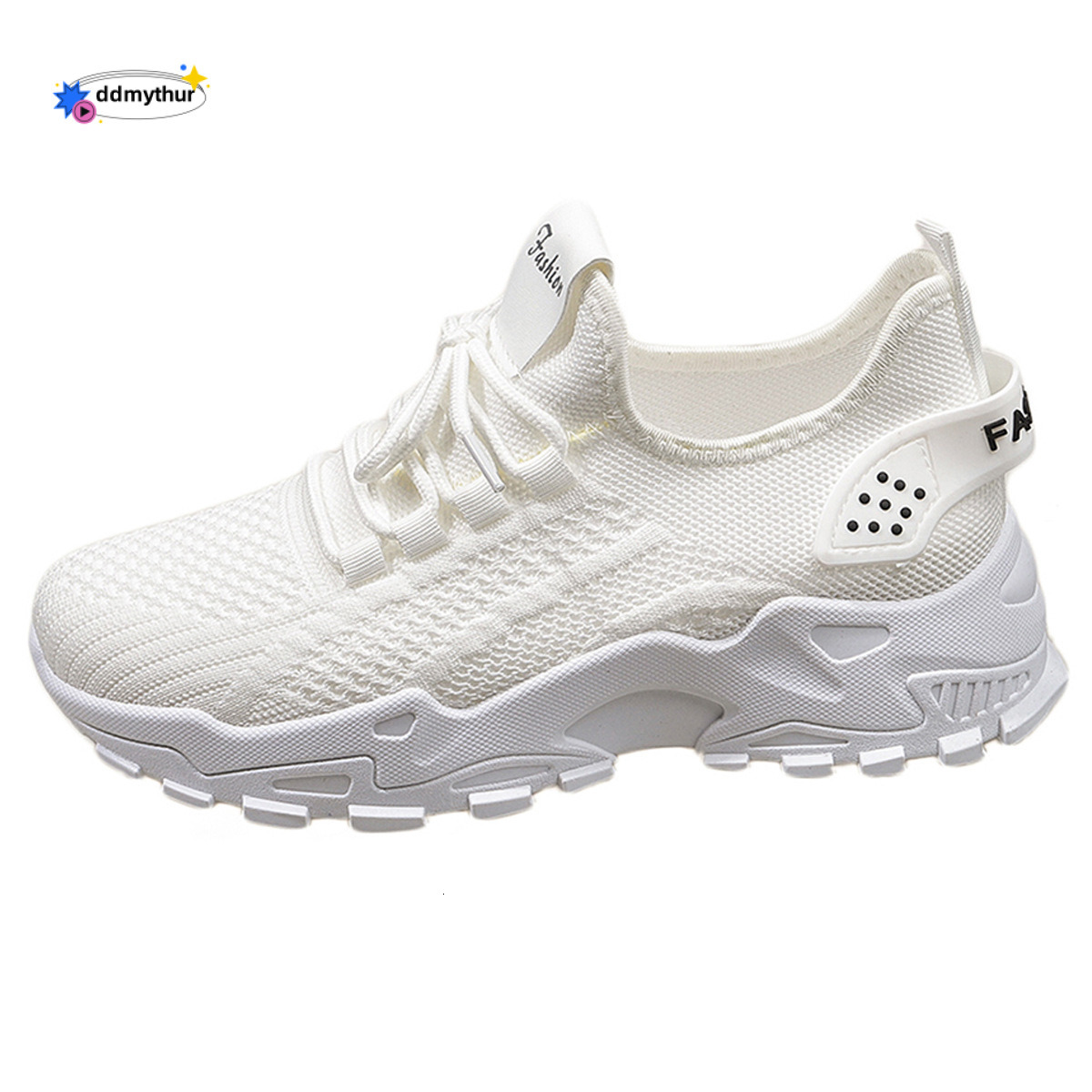Women's Spring Fashion New Running Mesh Breathable Thick Sole Korean Style Sports Shoes ddmythur