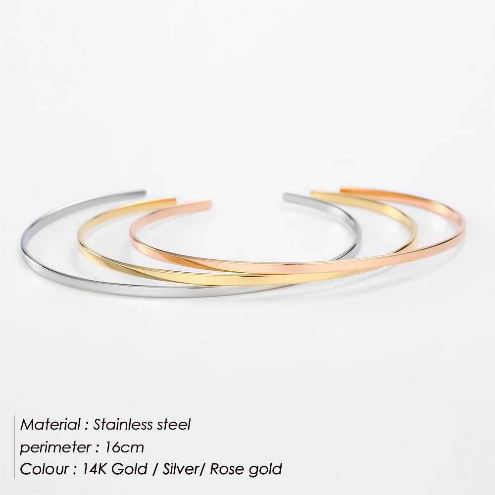 eManco Stainless Steel Bangles for Women Trendy Cuff Designer Brand Jewelry 48 Hour Shipping Z250616