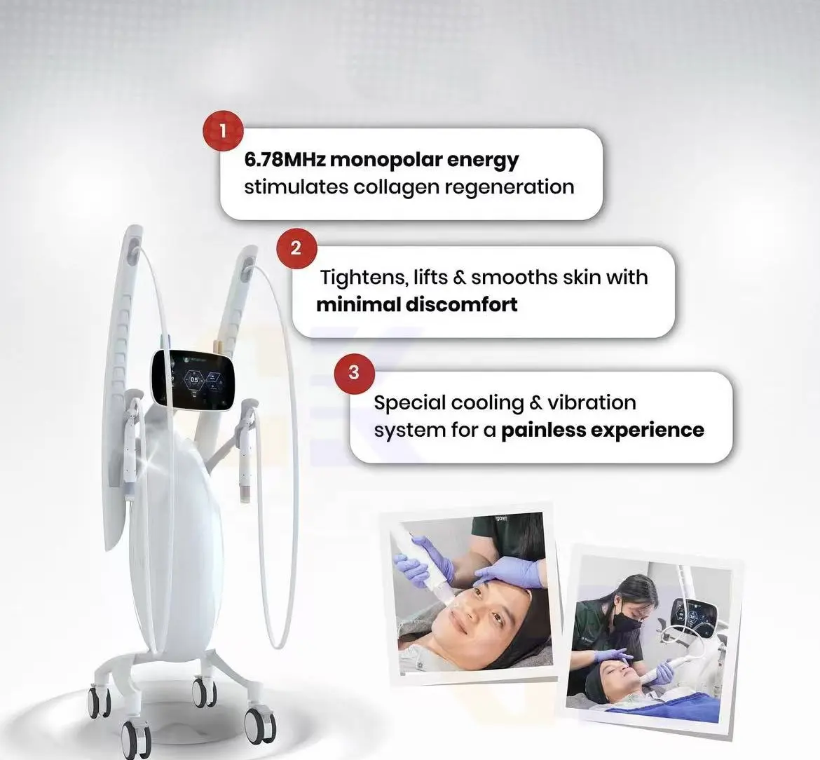 Advanced 6.78MHz Monopolar Volnewmer Radio Frequency Beauty Device for Home Use Anti-Aging Skin Care Korean RF Skin Rejuvenation Beauty Device