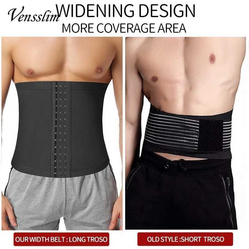 Vensslim Slimming Weight Loss Sauna Corset Men Fat Burner Body Shaper Waist Trainer Sweat Belt Hooks Tummy Control Strap W250616