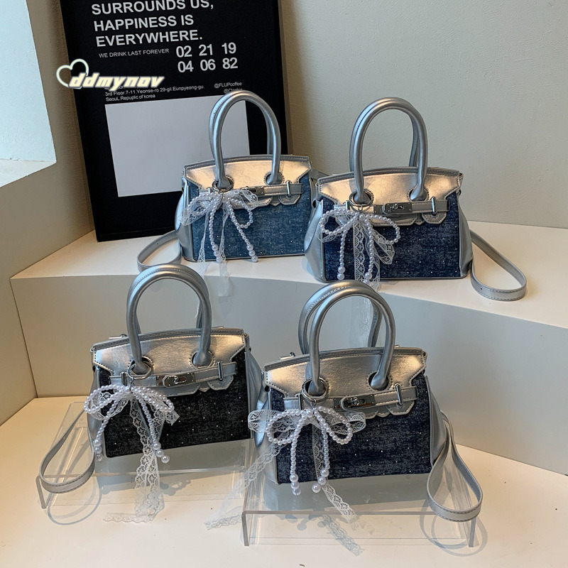American Style Denim Handbag for Women 2025 Summer Niche Fashion Versatile Simple Crossbody Bag ddmynov ddmynov