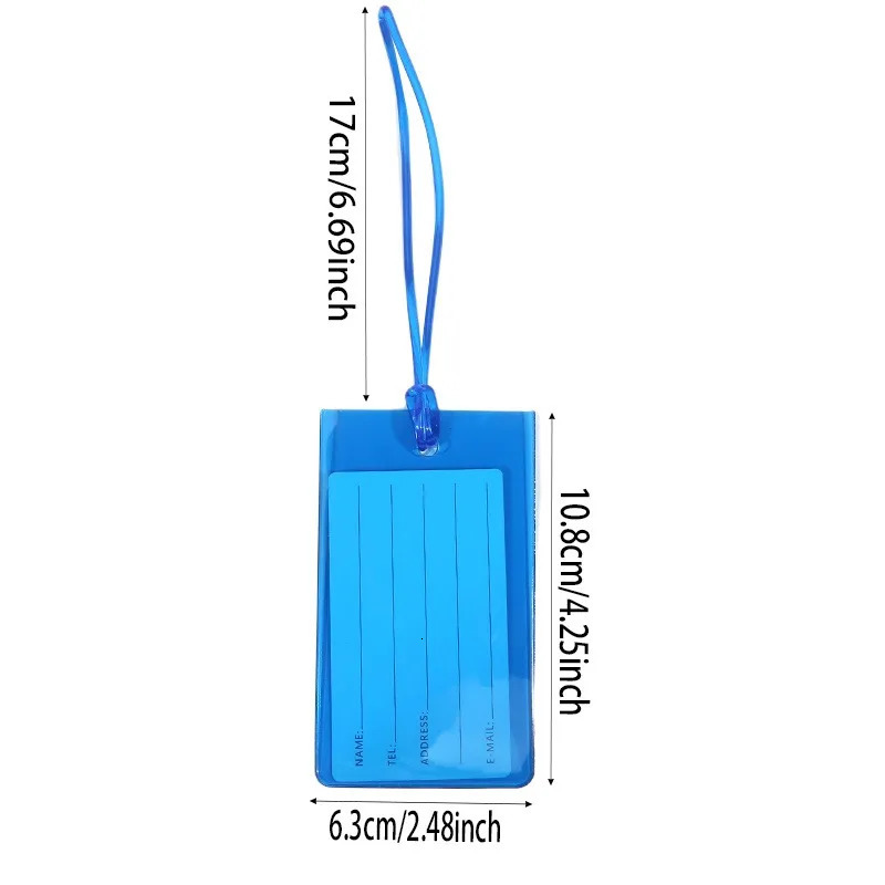 1020PCS Luggage Tag Boarding PVC Baggage Tags Travel Accessory Women Men Suitcase ID Address Name Holder Bag Label 250615