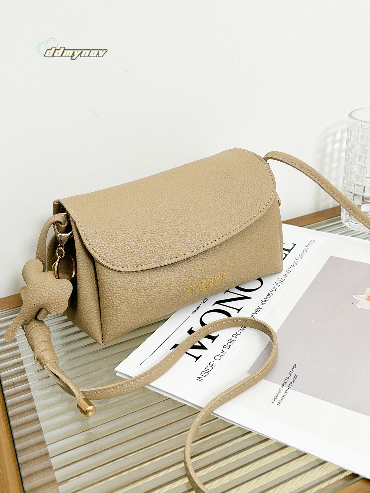 Trendy Women's 2025 New Autumn Internet Celebrity Solid Color Fashion Versatile Soft Shoulder Niche Crossbody Bag ddmynov ddmynov