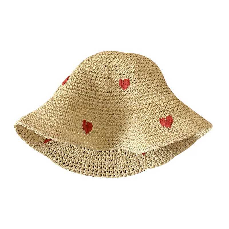 New Arrival New Summer Straw Hat Women Breathable Sun Shading Straw Hat Seaside Vacation Foldable Sun Protection Fisherman Hat U250616