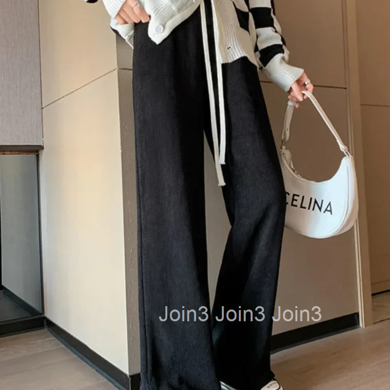 Female Trousers Corduroy Korean Fashion Long Womens Pants Aesthetic Chic and Elegant High Quality Autumn Clothing Harajuku 90s