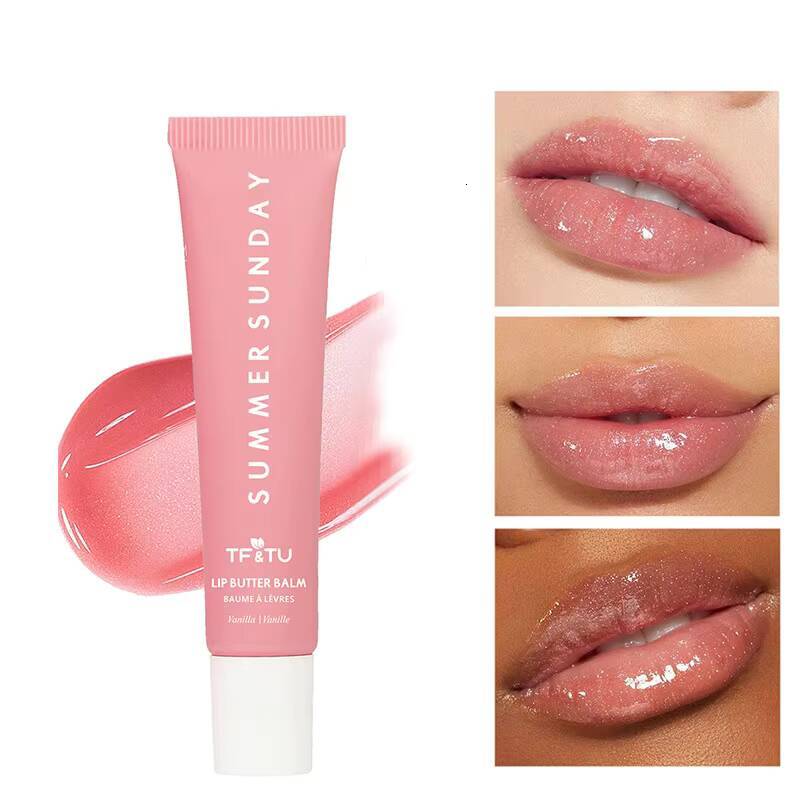 Summer Polypeptide Lipstick Butter Balm,Long Lasting Moisturizing Repair Gloss,Hydrating Care Conditioning Lip Plumper happy