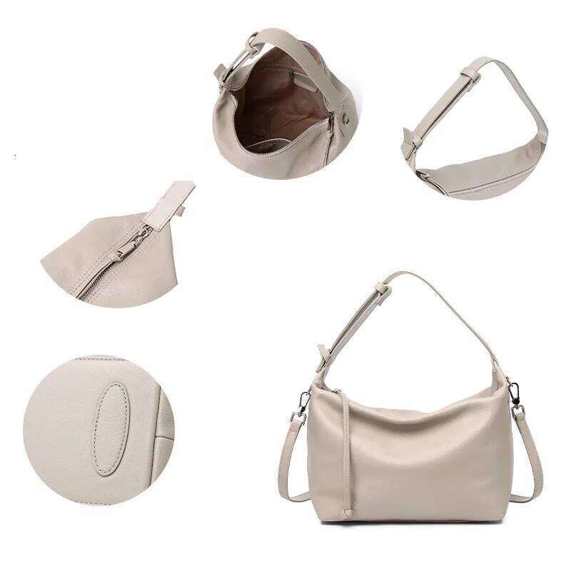 Versatile Genuine Soft Leather Crossbody For Women New Lightweight Shoulder Diagonal Underarm Bag Daily Commuter Handbags