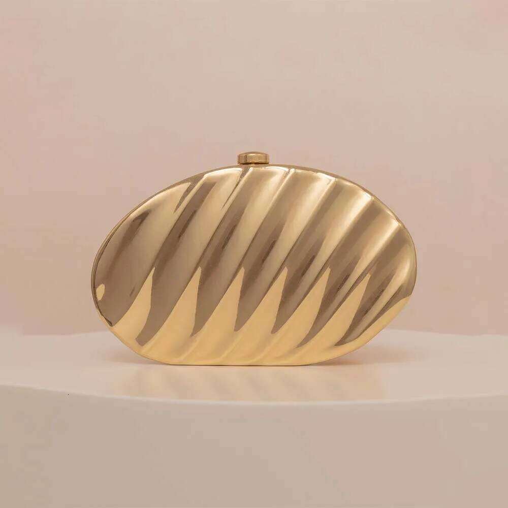 2025 Women Gold Egg Cute Acrylic Evening Clutch Bag With Strap For Wedding Party Small Purses Designer Handbags Chic