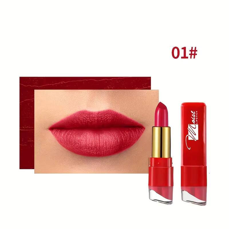 12 Colors Creamy Moisturizing Lipstick, Long Lasting Lipstick Leaning Tower Women and Schoolgirl Beginners Lip Makeup happy