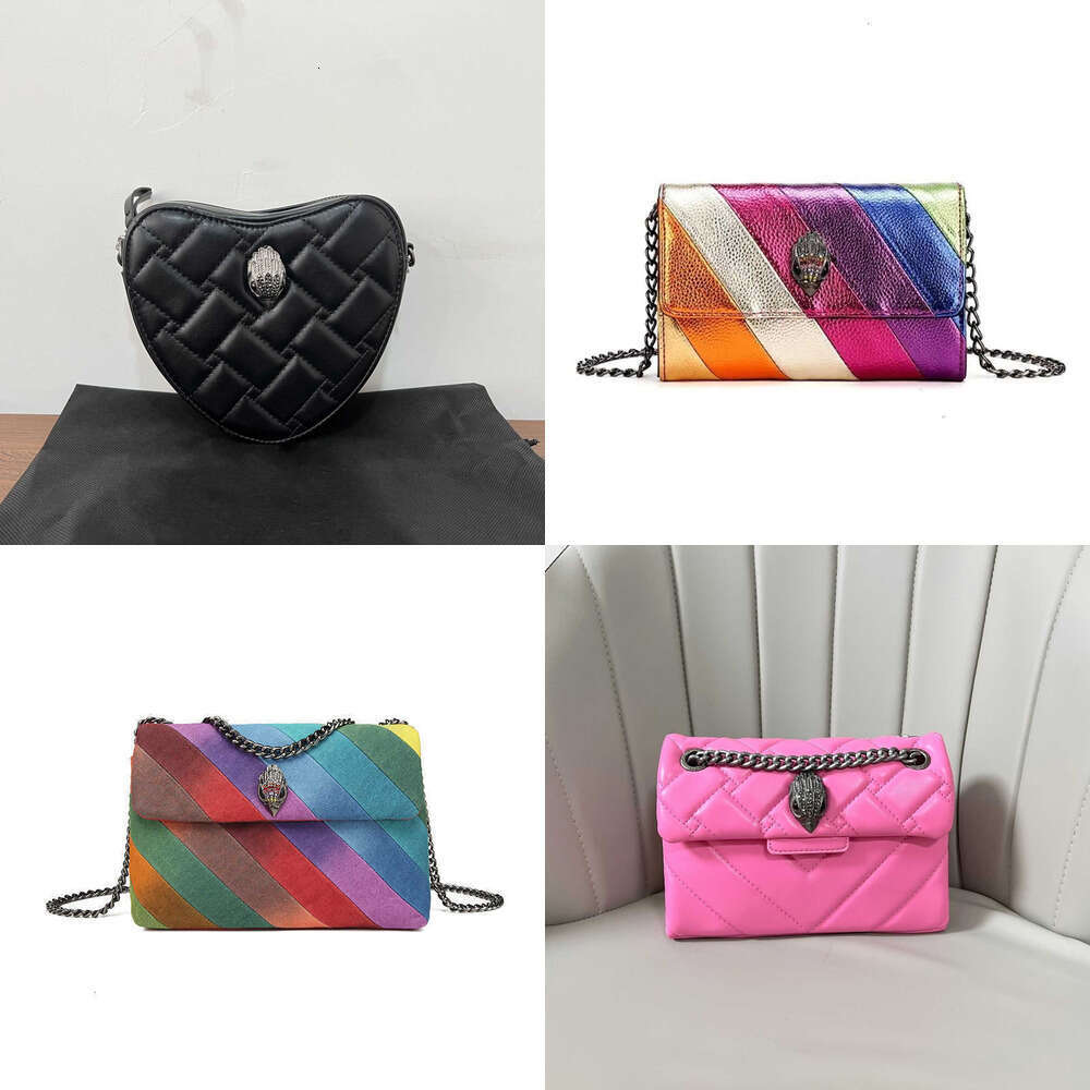 Kurt Bag London Kensington Soft Leather Handbags Black Wallet Gold Chains Crossbody Shoulder Handbag Designer Purses Ladies Clutch Wallet Hawk Bags