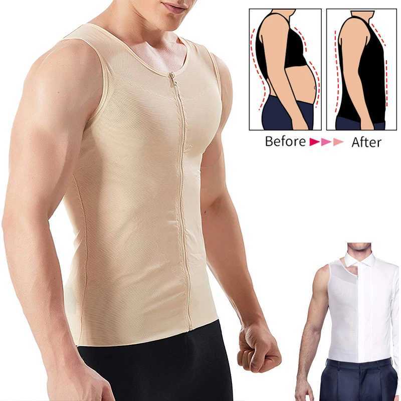 Mens Slimming Body Shaper Gynecomastia Compression Shirts Tummy Control Shapewear Waist Trainer Chest Abs Slim Vest Male Corset W250616
